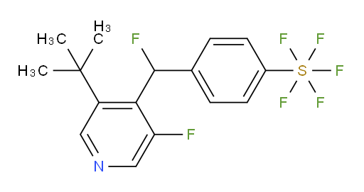 4-((3-(tert-butyl)-5-fluoropyridin-4-yl)fluoromethyl)(pentafluoromercapto)benzene