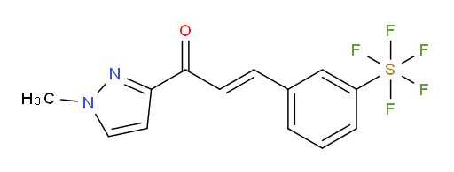 (E)-3-(3-(pentafluoromercapto)phenyl)-1-(1-methyl-1H-pyrazol-3-yl)prop-2-en-1-one