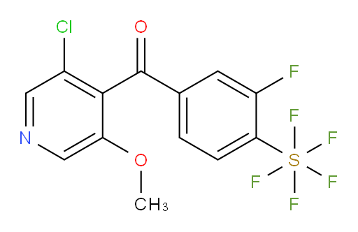 (3-chloro-5-methoxypyridin-4-yl)(3-fluoro-4-(pentafluoromercapto)phenyl)methanone