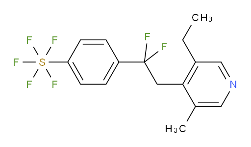 4-(2-(3-ethyl-5-methylpyridin-4-yl)-1,1-difluoroethyl)(pentafluoromercapto)benzene