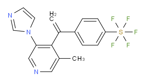 4-(1-(3-(1H-imidazol-1-yl)-5-methylpyridin-4-yl)vinyl)(pentafluoromercapto)benzene