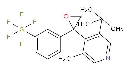 3-(2-(3-(tert-butyl)-5-methylpyridin-4-yl)oxiran-2-yl)(pentafluoromercapto)benzene