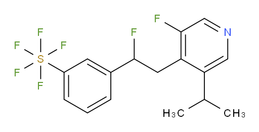 3-(1-fluoro-2-(3-fluoro-5-isopropylpyridin-4-yl)ethyl)(pentafluoromercapto)benzene