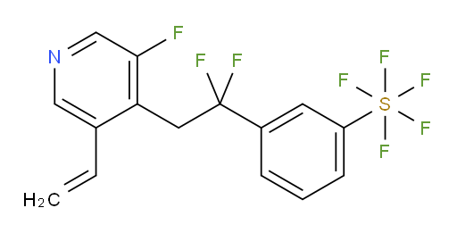 3-(1,1-difluoro-2-(3-fluoro-5-vinylpyridin-4-yl)ethyl)(pentafluoromercapto)benzene