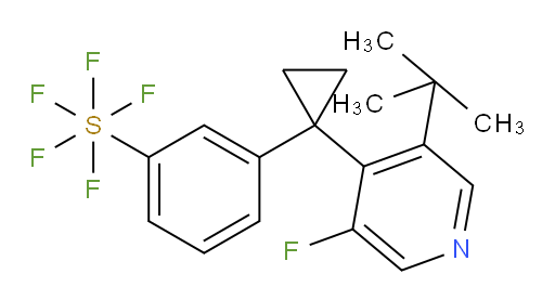 3-(1-(3-(tert-butyl)-5-fluoropyridin-4-yl)cyclopropyl)(pentafluoromercapto)benzene