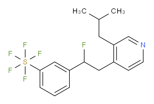 3-(1-fluoro-2-(3-isobutylpyridin-4-yl)ethyl)(pentafluoromercapto)benzene