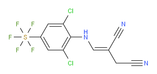 [3,5-dichloro-4-[(2,3-dicyano-1-propenyl)amino]phenyl]sulfur pentafluoride