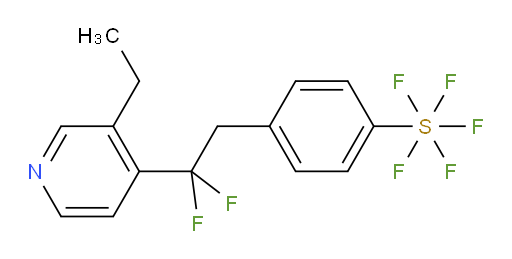 4-(2-(3-ethylpyridin-4-yl)-2,2-difluoroethyl)(pentafluoromercapto)benzene