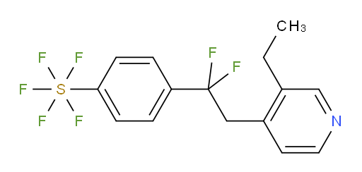 4-(2-(3-ethylpyridin-4-yl)-1,1-difluoroethyl)(pentafluoromercapto)benzene