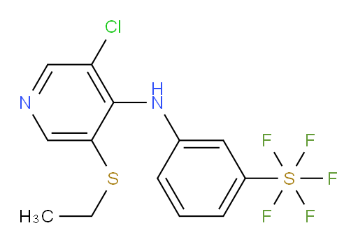 3-((3-chloro-5-(ethylthio)pyridin-4-yl)amino)(pentafluoromercapto)benzene