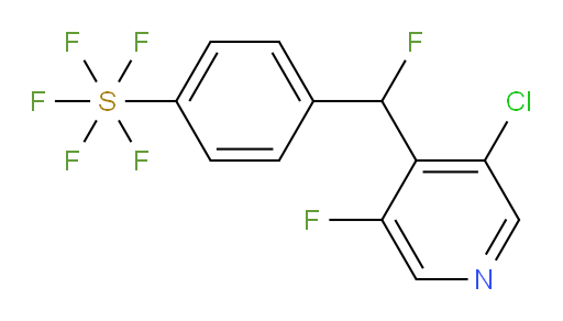 4-((3-chloro-5-fluoropyridin-4-yl)fluoromethyl)(pentafluoromercapto)benzene