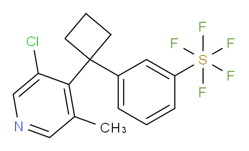 3-(1-(3-chloro-5-methylpyridin-4-yl)cyclobutyl)(pentafluoromercapto)benzene