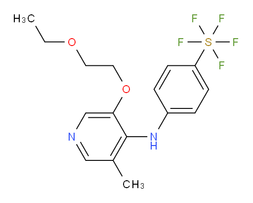 4-((3-(2-ethoxyethoxy)-5-methylpyridin-4-yl)amino)(pentafluoromercapto)benzene