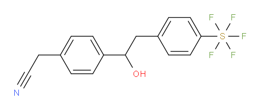 2-(4-(1-hydroxy-2-(4-(pentafluoromercapto)phenyl)ethyl)phenyl)acetonitrile