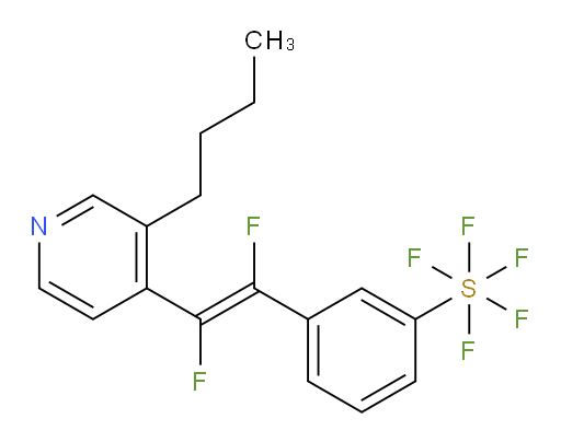 (E)-3-(2-(3-butylpyridin-4-yl)-1,2-difluorovinyl)(pentafluoromercapto)benzene