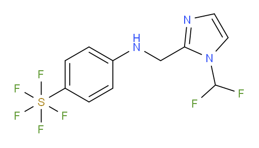 4-(((1-(difluoromethyl)-1H-imidazol-2-yl)methyl)amino)(pentafluoromercapto)benzene