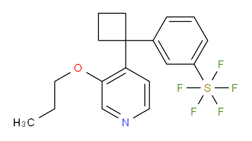 3-(1-(3-propoxypyridin-4-yl)cyclobutyl)(pentafluoromercapto)benzene