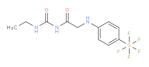 N-(ethylcarbamoyl)-2-((4-(pentafluoromercapto)phenyl)amino)acetamide