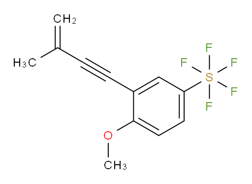 4-methoxy-3-(3-methylbut-3-en-1-yn-1-yl)(pentafluoromercapto)benzene