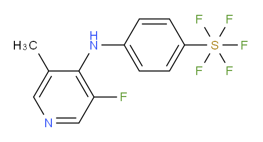 4-((3-fluoro-5-methylpyridin-4-yl)amino)(pentafluoromercapto)benzene