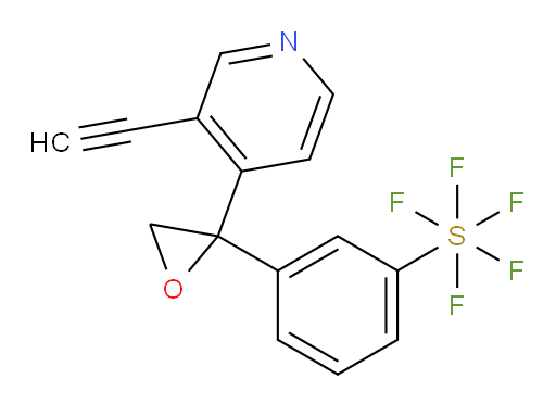 3-(2-(3-ethynylpyridin-4-yl)oxiran-2-yl)(pentafluoromercapto)benzene