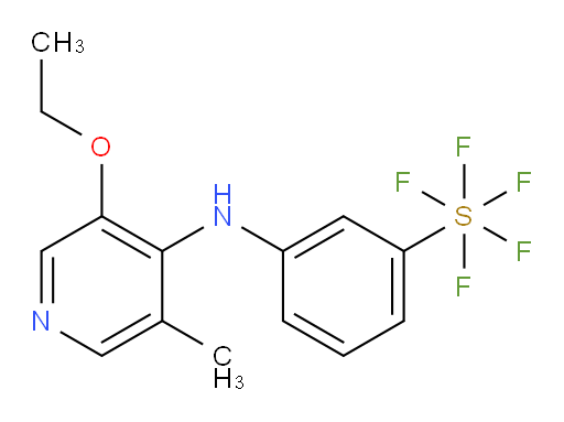 3-((3-ethoxy-5-methylpyridin-4-yl)amino)(pentafluoromercapto)benzene