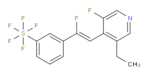 (Z)-3-(2-(3-ethyl-5-fluoropyridin-4-yl)-1-fluorovinyl)(pentafluoromercapto)benzene