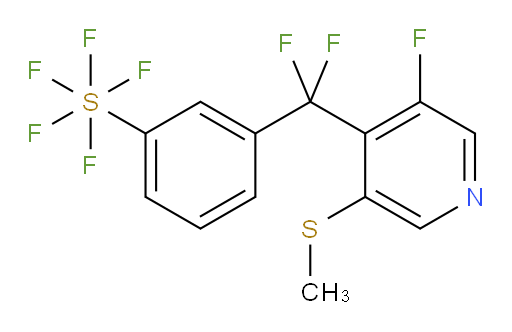 3-(difluoro(3-fluoro-5-(methylthio)pyridin-4-yl)methyl)(pentafluoromercapto)benzene