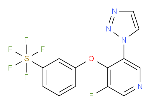 3-((3-fluoro-5-(1H-1,2,3-triazol-1-yl)pyridin-4-yl)oxy)(pentafluoromercapto)benzene