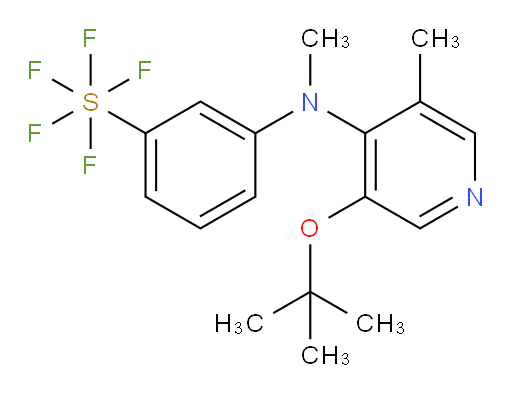 3-((3-(tert-butoxy)-5-methylpyridin-4-yl)(methyl)amino)(pentafluoromercapto)benzene