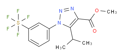 methyl 5-isopropyl-1-(3-(pentafluoromercapto)phenyl)-1H-1,2,3-triazole-4-carboxylate