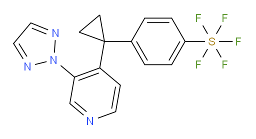 4-(1-(3-(2H-1,2,3-triazol-2-yl)pyridin-4-yl)cyclopropyl)(pentafluoromercapto)benzene