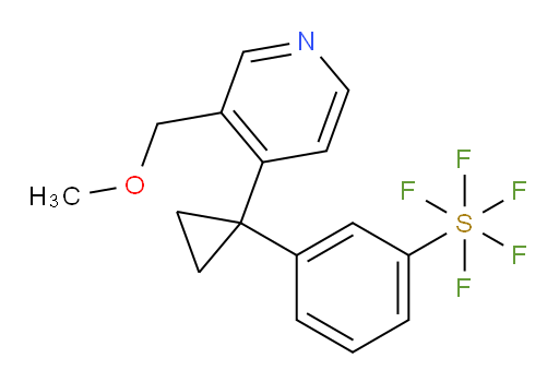 3-(1-(3-(methoxymethyl)pyridin-4-yl)cyclopropyl)(pentafluoromercapto)benzene