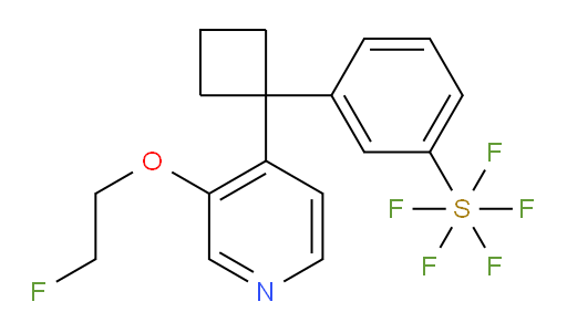 3-(1-(3-(2-fluoroethoxy)pyridin-4-yl)cyclobutyl)(pentafluoromercapto)benzene