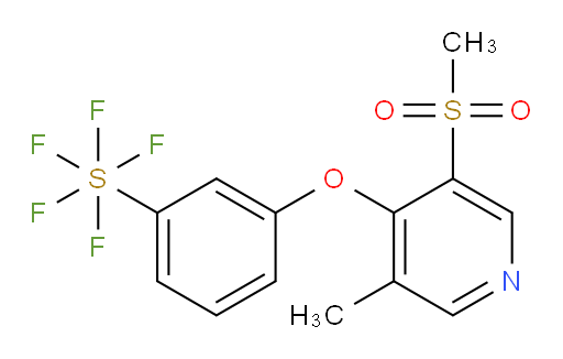 3-((3-methyl-5-(methylsulfonyl)pyridin-4-yl)oxy)(pentafluoromercapto)benzene