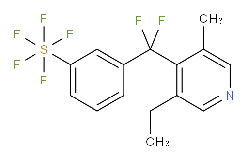 3-((3-ethyl-5-methylpyridin-4-yl)difluoromethyl)(pentafluoromercapto)benzene