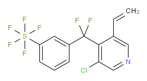 3-((3-chloro-5-vinylpyridin-4-yl)difluoromethyl)(pentafluoromercapto)benzene