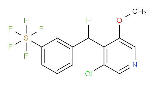 3-((3-chloro-5-methoxypyridin-4-yl)fluoromethyl)(pentafluoromercapto)benzene