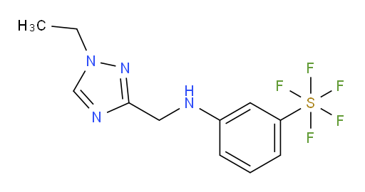 3-(((1-ethyl-1H-1,2,4-triazol-3-yl)methyl)amino)(pentafluoromercapto)benzene