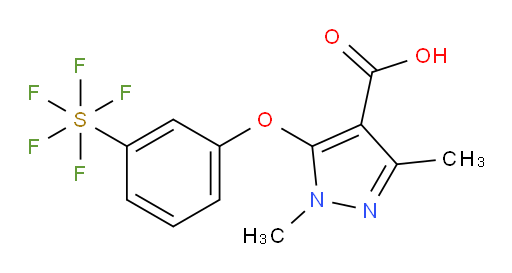5-(3-(pentafluoromercapto)phenoxy)-1,3-dimethyl-1H-pyrazole-4-carboxylic acid