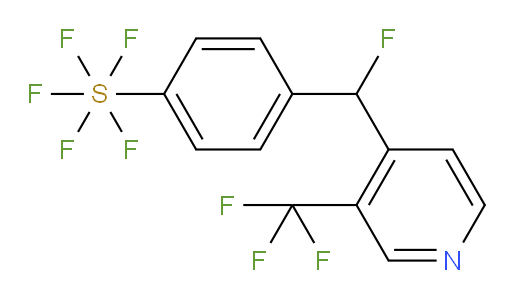 4-(fluoro(3-(trifluoromethyl)pyridin-4-yl)methyl)(pentafluoromercapto)benzene
