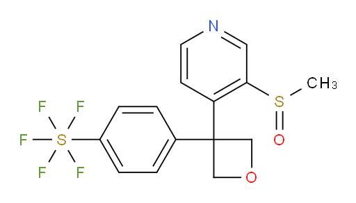 4-(3-(3-(methylsulfinyl)pyridin-4-yl)oxetan-3-yl)(pentafluoromercapto)benzene
