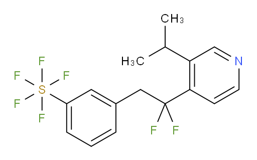 3-(2,2-difluoro-2-(3-isopropylpyridin-4-yl)ethyl)(pentafluoromercapto)benzene