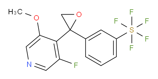 3-(2-(3-fluoro-5-methoxypyridin-4-yl)oxiran-2-yl)(pentafluoromercapto)benzene