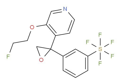 3-(2-(3-(2-fluoroethoxy)pyridin-4-yl)oxiran-2-yl)(pentafluoromercapto)benzene