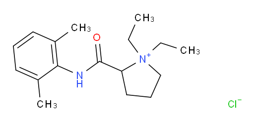 2-((2,6-dimethylphenyl)carbamoyl)-1,1-diethylpyrrolidin-1-ium chloride