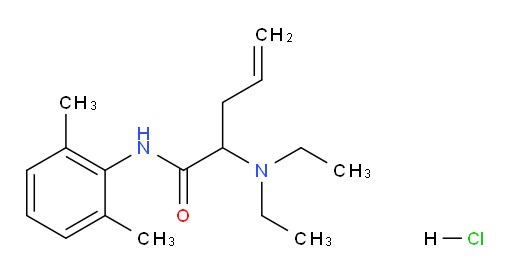 2-(diethylamino)-N-(2,6-dimethylphenyl)pent-4-enamide hydrochloride