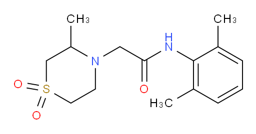 N-(2,6-dimethylphenyl)-2-(3-methyl-1,1-dioxidothiomorpholino)acetamide