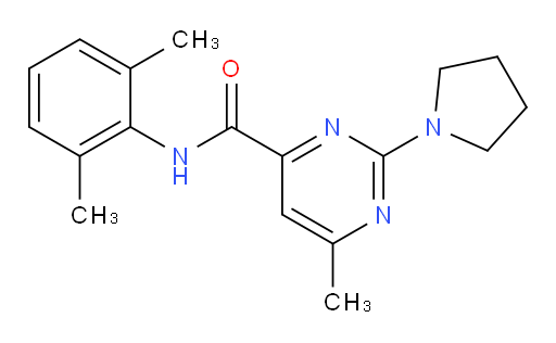 N-(2,6-dimethylphenyl)-6-methyl-2-(pyrrolidin-1-yl)pyrimidine-4-carboxamide