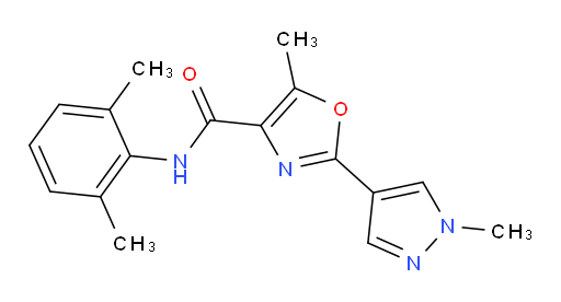 N-(2,6-dimethylphenyl)-5-methyl-2-(1-methyl-1H-pyrazol-4-yl)oxazole-4-carboxamide